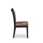 Cet ensemble de table de salle à manger moderne 9 pièces comprend une table de salle à manger et 8 chaises de salle à manger en tissu de polyester texturé brun avec dossier haut - fini noir sablé-260070354-260070355-240995837