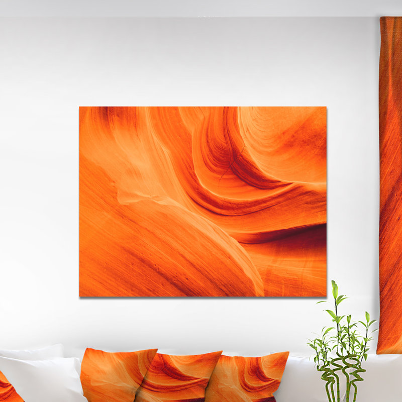 " Orange Upper Antelope Canyon ", 20" H x 40" W x 1" D, Wrapped Canvas