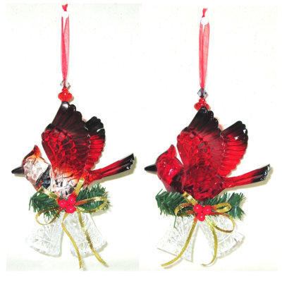 Elurd Cardinal 6 Pieces Acrylic Ornament Set