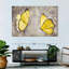 Treillis feuilles d'or sur toile-73644878