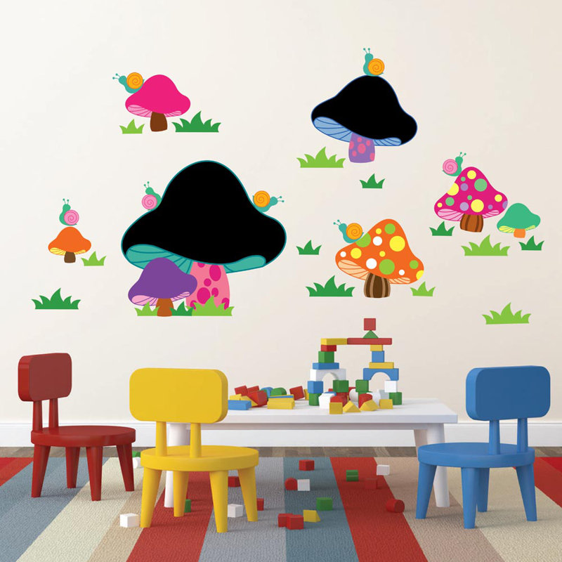 Décalcomanie murale tableau noir champignon Goulds