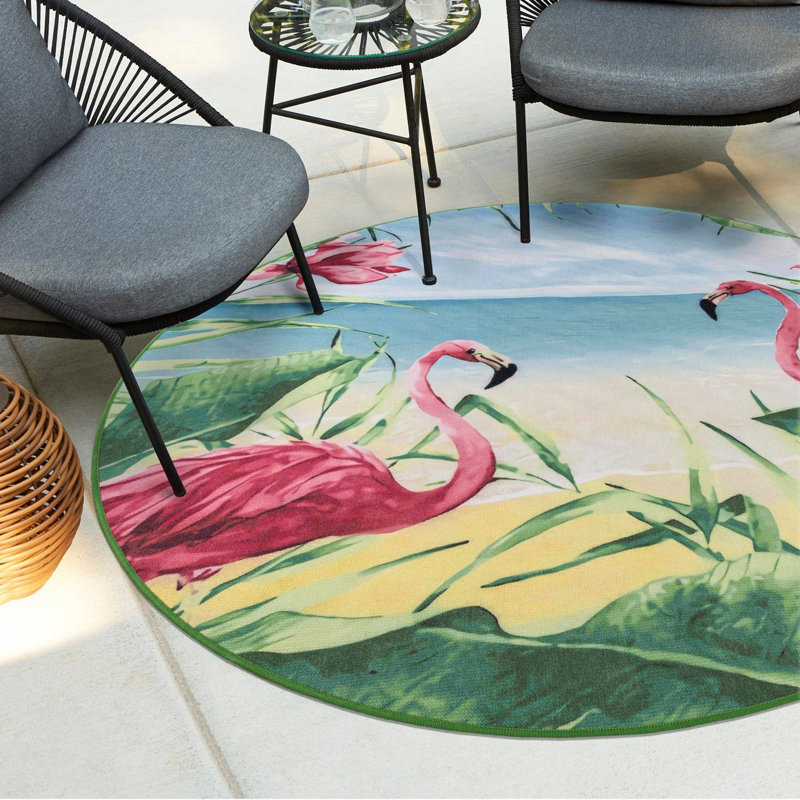 Tapis d'intérieur / extérieur Jill Zarin Dominica, Rond 7 pi 10 po