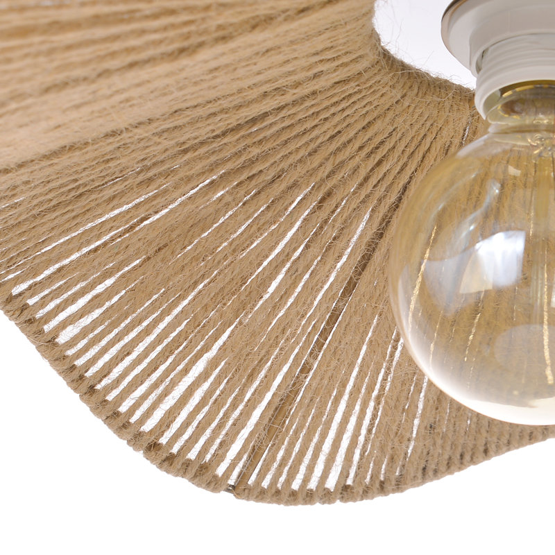 Luminaire suspendu en corde de chanvre pour salle à manger