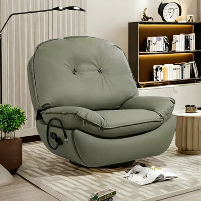 360° Rotating Ergonomic Recliner with Storage