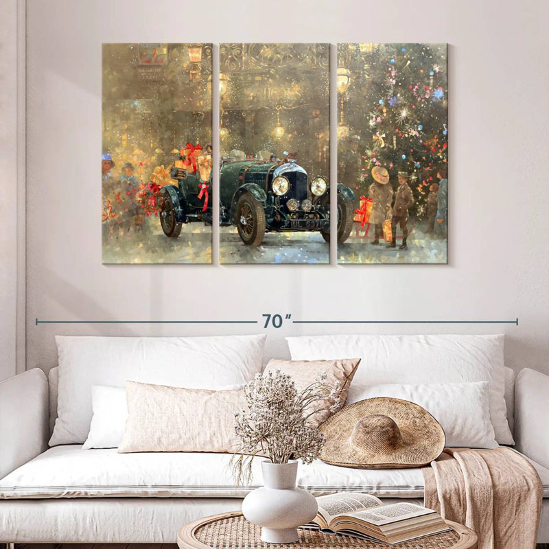 Mehar Christmas Bentley, 32" H x 50" W