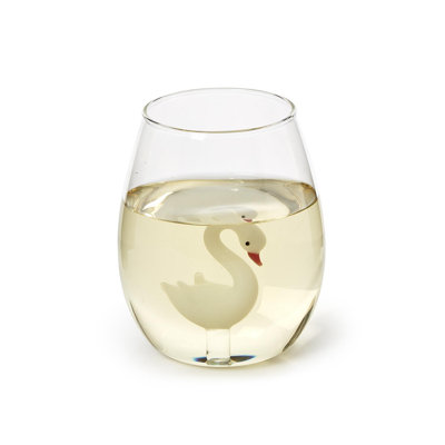 Kalalou Swan Stemless Wine Glass