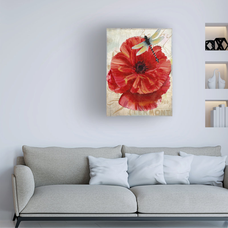 Art sur toile «bolle» Sasha Le Pavot, H 19 po x l 14 po