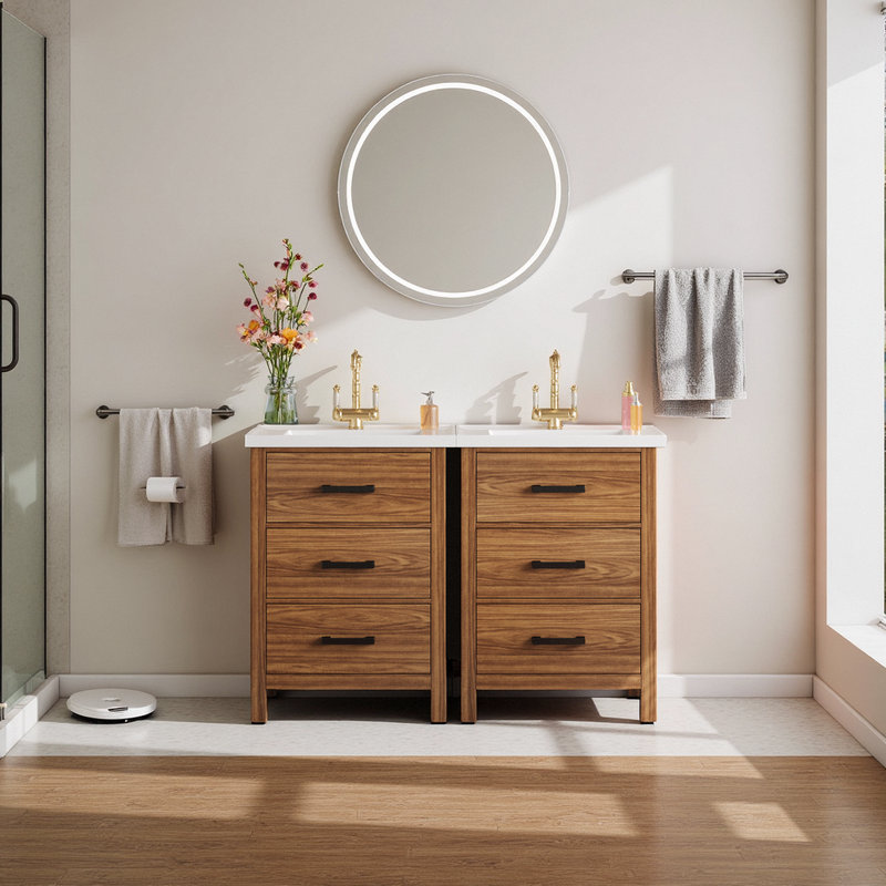 Meuble-lavabo double 48,8 po