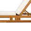 Chaise longue en bois d'acacia de patio Vane avec dossier et coussin réglables-1466785194-1472841805
