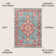 Lathan Bohemian FLAIR Boho Vintage Medallion Blue/Red Rug
