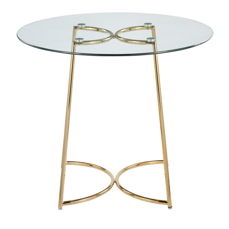Table de salle à manger contemporaine, Doré