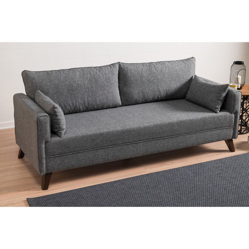 Canapé rembourré 81,9 po Rousey, 100 % polyester gris