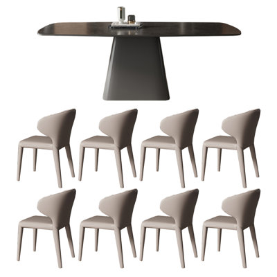 Table et chaises de salle à manger de style moderne et léger