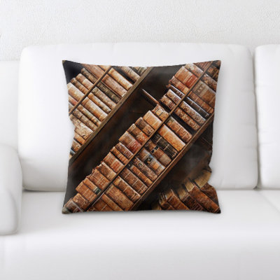 Housse et insert de coussin carré Livres