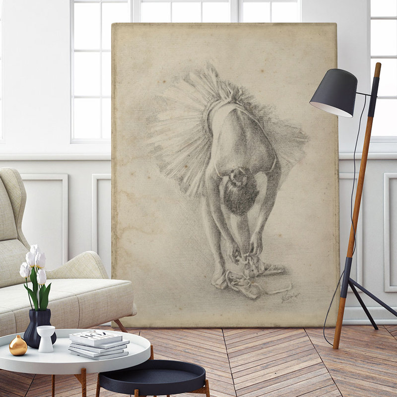 «Antique Ballerina Study I» par Ethan Harper, reproduction d'art sur toile non encadrée