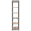 Kelsey 30"W Solid Mango Wood 6 Shelf Modern Industrial Large Bookcase with Metal Frame and Fixed Shelves