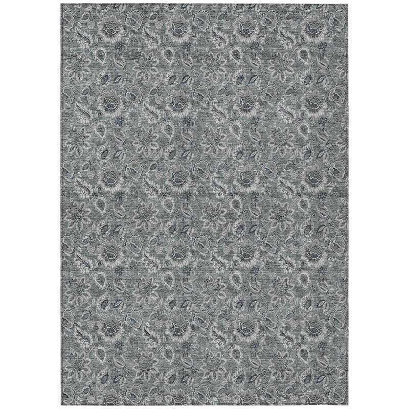 Flitwick Washable Floral Indoor / Outdoor Rug, Rectangle 3' x 5'