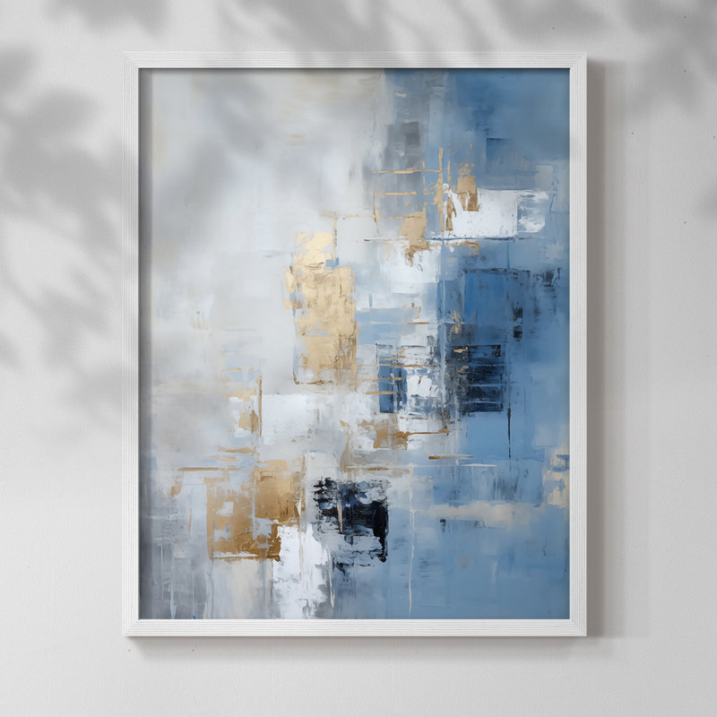 Série ABSTRACT Dxxix - reproduction encadrée de qualité supérieure - prête à être accrochée - aucun clou requis