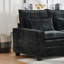 Canapé modulaire en chenille de 99 po de style salon en L 4 places, siège moelleux et mi-moelleux, confort en nuage, mousse et ressorts à double couche, base en bois massif en forme de L noire pour salon-383090360