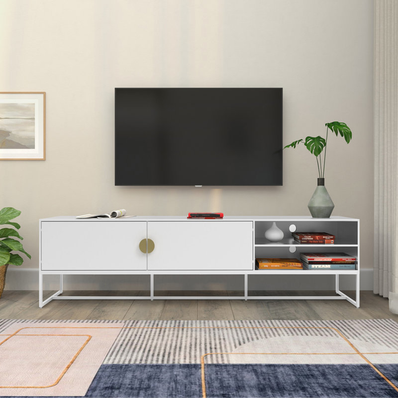 Armillia Unfinished TV Stand, White