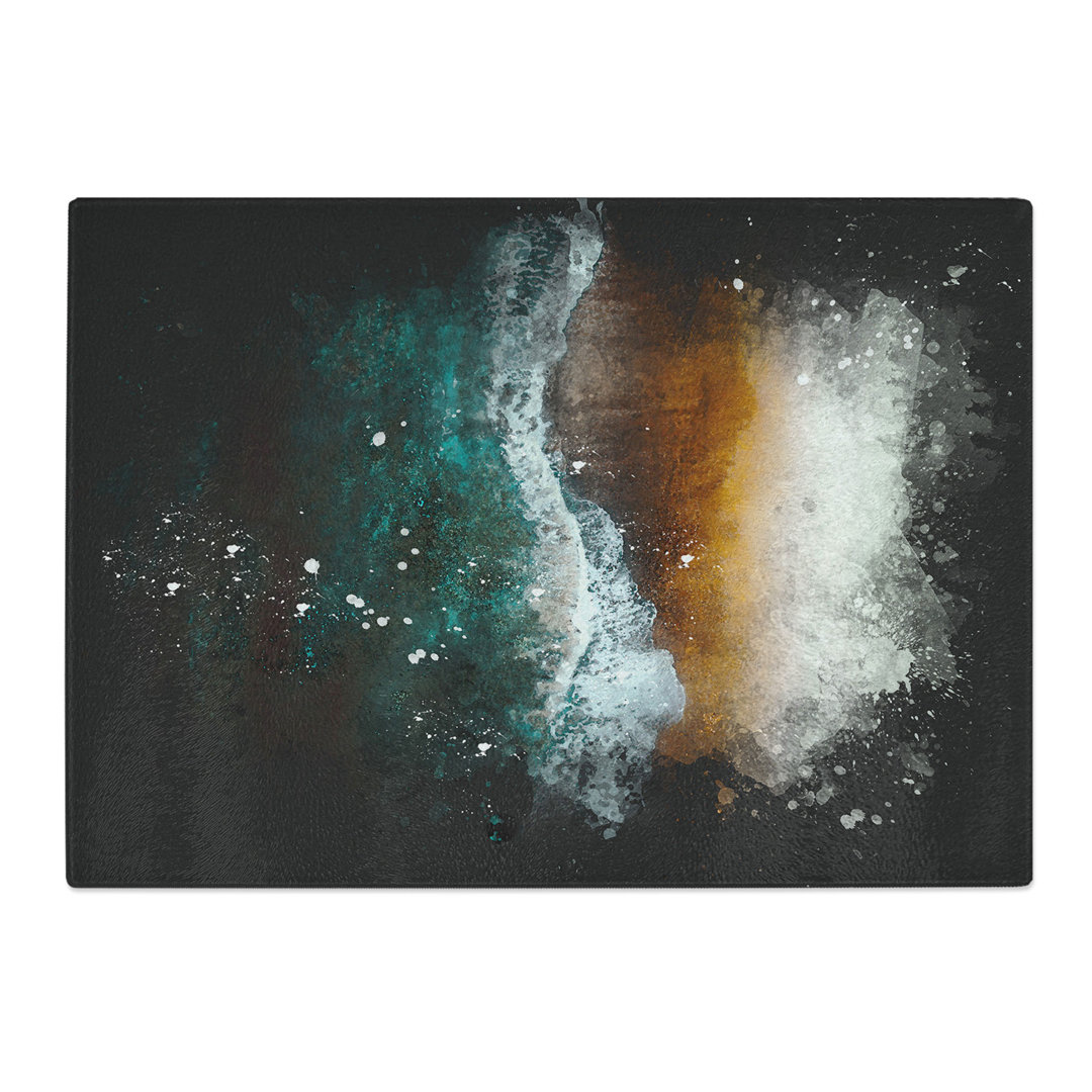 Tempered Glass Beach in Santa Monica Paint Splash Chopping Board