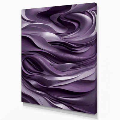 «Abstract Landscape 61», art mural sur toile mauve