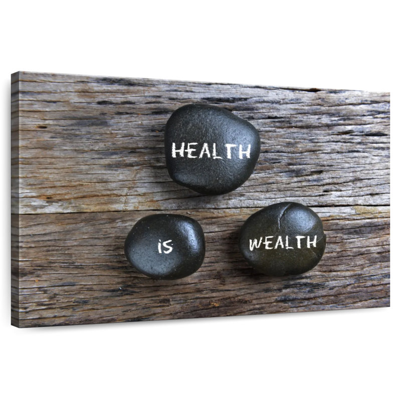 Alcaraz Health Is Wealth Stones, H 26 po x l 39 po