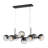 8-Light Gradient Glass Linear Chandelier-1434280433