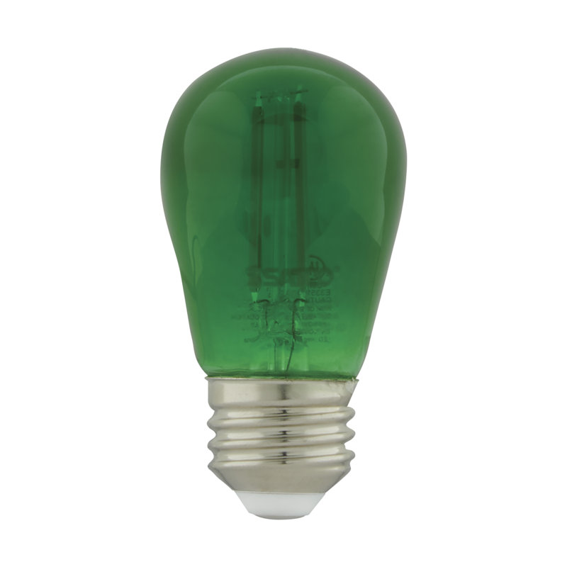 1 W (équivalent à 11 watts), ampoule à DEL S14, à intensité variable, culot moyen E26 (standard)