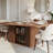 70in Dining Table for 4-8, Expandable Dining Leisure Table with Storage Shelves, 1.38" Thick Top, Scratch-Resistant, Natural Wood Finish, Multi-Use for Dining Room Kitchen Office, Walnut Finish-1908258944