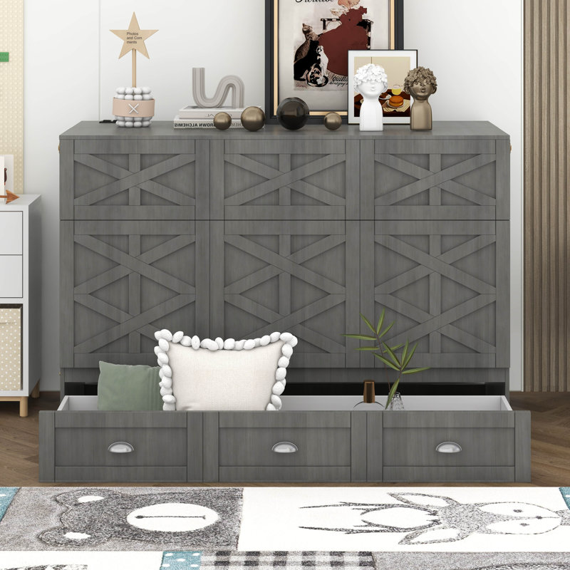 Armoire lit escamotable Murphy avec station de charge et tiroir de rangement, cadre de lit plateforme pliable en bois, Double