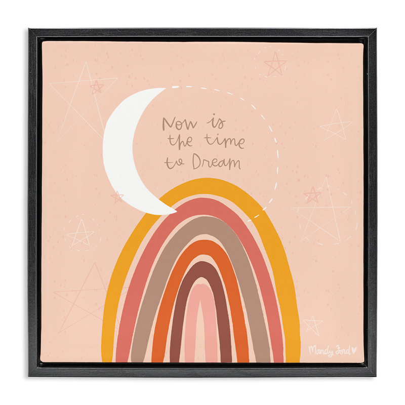 Cadre flottant Now Is The Time To Dream, design par Mandy Ford Art + Illustration, H 18 po x l 18 po