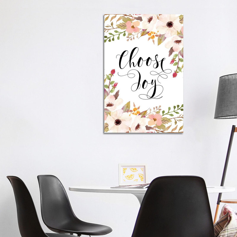 Choose Joy - Print on Canvas, Wrapped Canvas, 101.6cm H x 66.04cm W x 3.81cm D