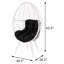 Chaise de jardin élégante avec coussin en mousse amovible - Patio noir et blanc confortable