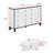 Commode double 8 tiroirs de 63 po de largeur avec pieds droits
