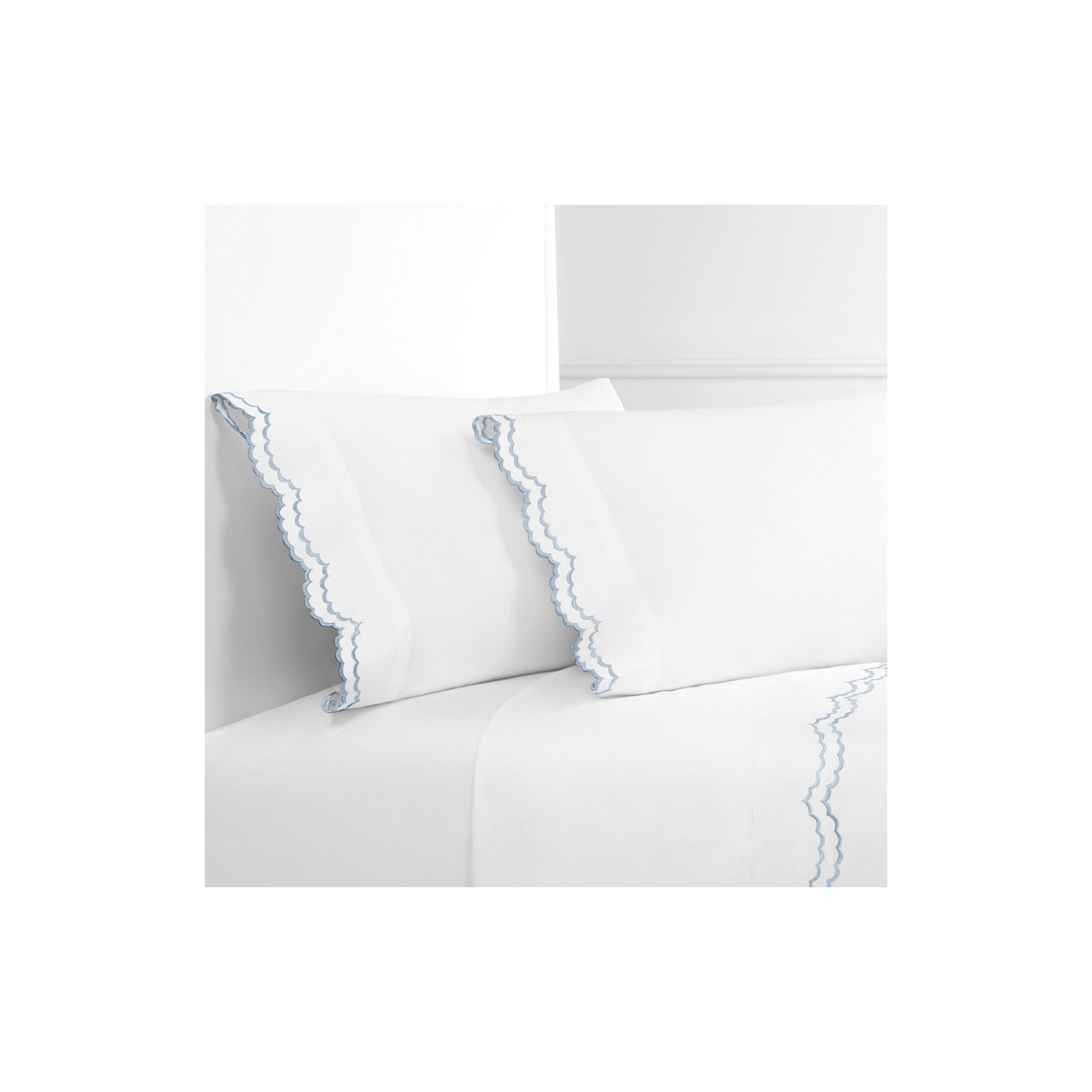 Bartlow - Set of 2, Blue/White, Standard Pillowcase