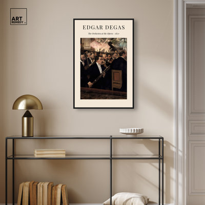 «The Orchester at the Opera», reproduction d'art sur toile, affiches d'art rétro par Art Remedy, cadre noir, 20 x 30