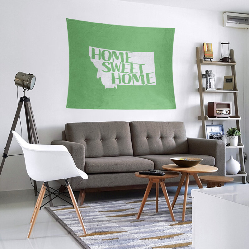 Tapisserie Home Sweet Montana, H 51 po x l 60 po, Vert