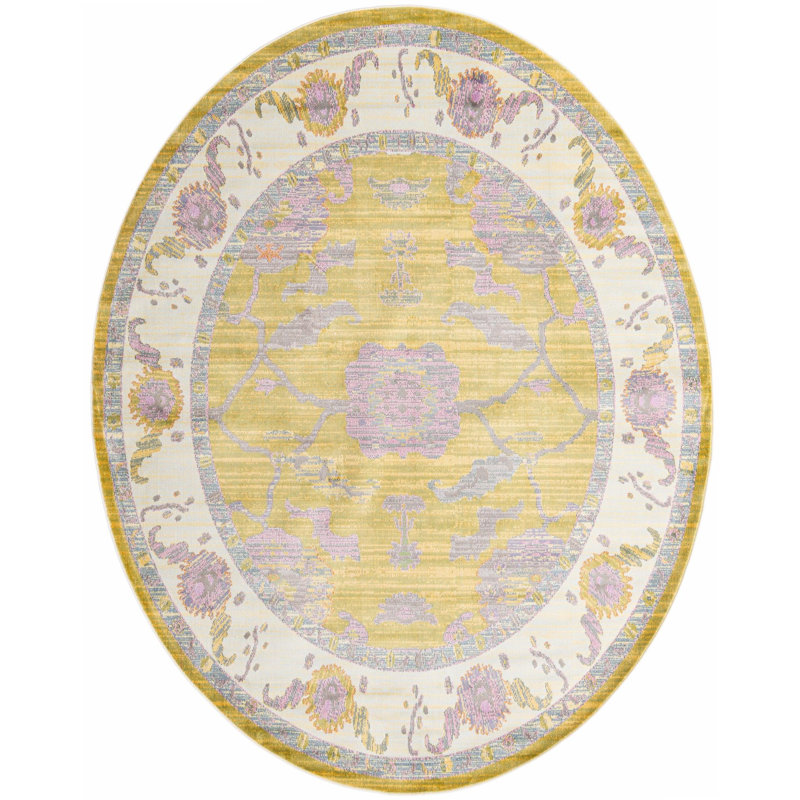 Ikat Indoor Rug, Oval 8'2" x 10'