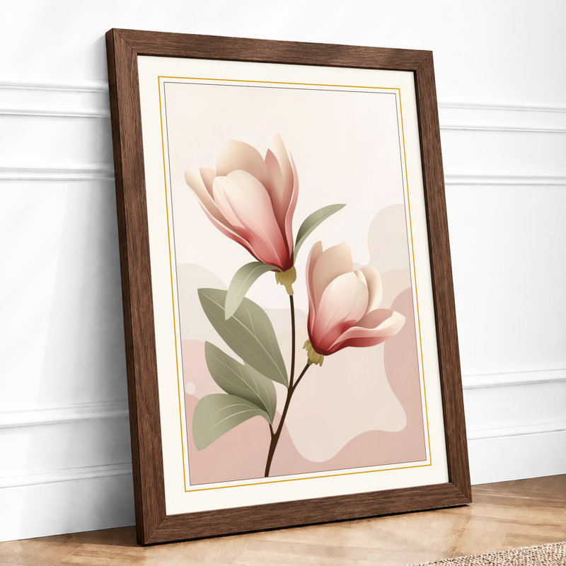 Magnolia Bloom Botanical - Print, Walnut, A1 - 84.1 x 59.4 cm