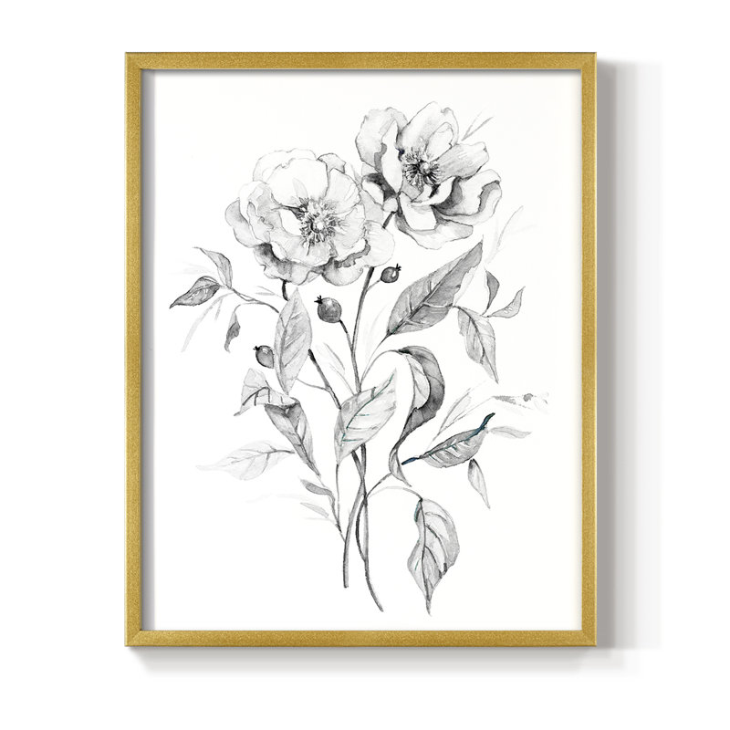 «Wild Roses», reproduction encadrée en bois massif