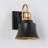Modern Black 1-Light Metal Wall Sconce