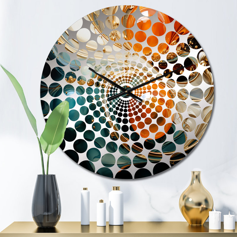Yaakov - Horloge murale peinture abstraite, Petit