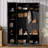 79'' Tall Modern Hall Tree With Storage Function Rack With Shoe, 4-Inch-1 Multifunctional Design For Entryway Use Bench With 6 Cabinets, 4 Coat Hooks And  Adjustable Shelf-1085925854
