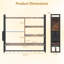 96cm H x 107cm W Metal Floating Bookcase-606261969
