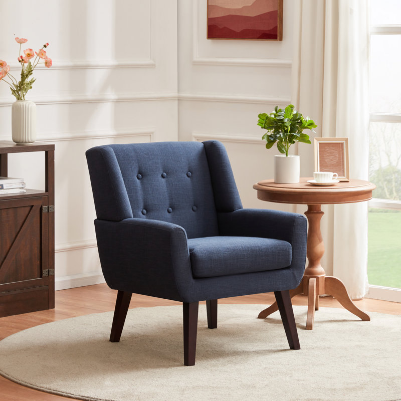 Upholstered Armchair, Dark Blue