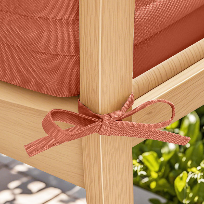 Coussins de siège d'extérieur imperméables pour meubles de patio, L 18,5 po x P 16 po, 3", Rouille
