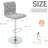 Tufted Fabric Bar Stools Set of 2, Adjustable Swivel Counter Height Barstools with Back, Upholstered Armless Airlift Bar Chairs for Kitchen Dining Cafe-118609826-118611200-33198493