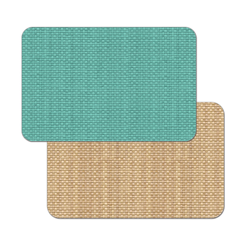 Napperon réversible en faux tissage, Bleu sarcelle