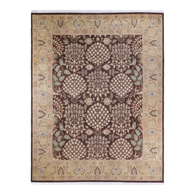 Hand Knotted Wool Traditional Hayner Brown Area Rug 8' 3"" x 10' 5 -  The Twillery Co.Â®, A6B74CB95EF0480384B52590620CE35C